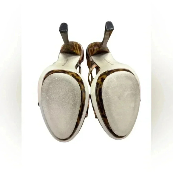 Christian Siriano Gold Collection Open  Toe Stilleto Earth Tones Size 9.5 - Picture 7 of 14